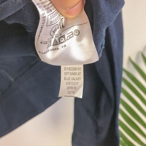 Banana Republic Zip Front Moto Jacket Navy Linen - Picture 6 of 8